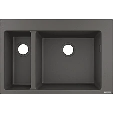 Кухонна мийка на дві чаші Stonegrey Hansgrohe S510-F635 43315290