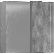 Настінна ніша з дверцятами Brushed Stainless Steel Hansgrohe XtraStoris Rock 56085800