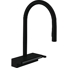 Змішувач кухонний з витяжним виливом Sbox Black Matt HANSGROHE Aquno Select M81 170 3jet 73831670