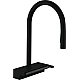 Смеситель кухонный с вытяжным изливом Sbox Black Matt  HANSGROHE Aquno Select M81 170 3jet 73831670