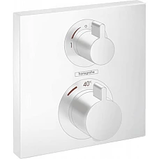 Термостат скрытого монтажа двухрежимный Matt White HANSGROHE Ecostat Square 15714700