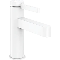 Смеситель для умывальника с донным клапаном push-open Matt White HANSGROHE Finoris 100 76010700