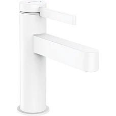 Змішувач для умивальника з донним клапаном push-open Matt White HANSGROHE Finoris 100 76010700