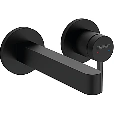 Змішувач для умивальника зі стіни Matt Black HANSGROHE Finoris 165 76051670