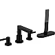 Смеситель врезной на край ванны 4 отв из sBox Matt Black HANSGROHE Finoris 76444670