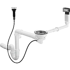 Сифон D16-11 Automatic с переливом для мойки из композита на одну чашу Hansgrohe 43937000