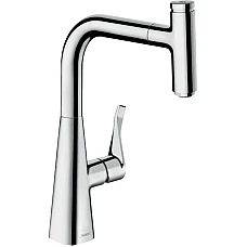 Змішувач кухонний з витяжним виливом 1jet HANSGROHE Metris Select 240 14857000