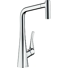Смеситель кухонный с вытяжным изливом Sbox HANSGROHE Metris M71 320 2jet 73801000