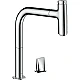 Змішувач кухонний з витяжним виливом на 2 отвори Sbox HANSGROHE Metris Select 200 73804000