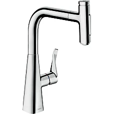 Змішувач кухонний з витяжним виливом 2jet Sbox HANSGROHE Metris Select 240 73817000