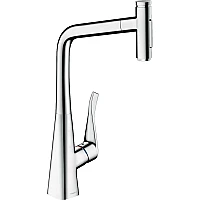Смеситель кухонный с вытяжным изливом HANSGROHE Metris Select 320 2jet 73820000