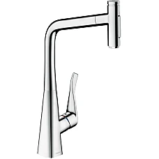 Змішувач кухонний з витяжним виливом HANSGROHE Metris Select 320 2jet 73820000