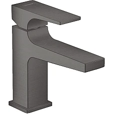 Смеситель для умывальника с донным клапаном push-open Brushed Black Chrome Hansgrohe Metropol 100 32500340