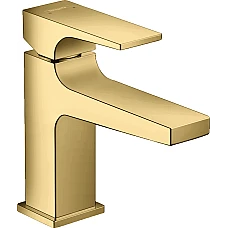 Змішувач для умивальника з донним клапаном push-open Polished Gold Optic HANSGROHE Metropol 100 32500990