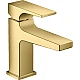 Змішувач для умивальника з донним клапаном push-open Polished Gold Optic HANSGROHE Metropol 100 32500990