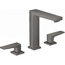 Змішувач для умивальника на 3 отвори Brushed Black HANSGROHE Metropol 160 32515340 
