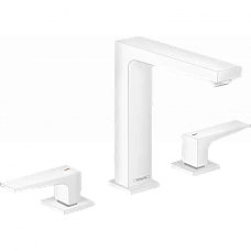 Змішувач для умивальника на 3 отвори HANSGROHE Metropol 160 Matt White 32515700