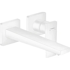 Смеситель для раковины со стены скрытого монтажа 225 мм HANSGROHE Metropol Matt White 32526700