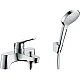 Смеситель врезной на край ванны 2 отверстия + комплект душевой воронки Croma Select HANSGROHE Novus 71044000