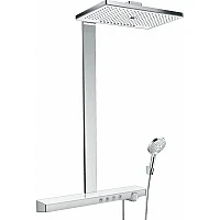 Душевая система с термостатом белая/хромированная HANSGROHE Rainmaker Select Showerpipe 460 27106400