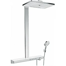 Душевая система с термостатом белая/хромированная HANSGROHE Rainmaker Select Showerpipe 460 27106400