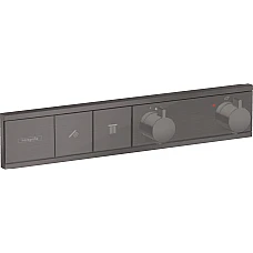 Термостат прихованого монтажу на 2 клавіші Brushed Black HANSGROHE RainSelect 15380340