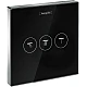 Переключатель на 3 клавиши, цвет черный/хромированный HANSGROHE ShowerSelect Glass 15736600