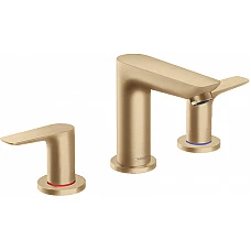 Змішувач для умивальника на 3 отвори Brushed Bronze HANSGROHE TALIS E 71733140