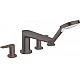 Смеситель врезной на край ванны на 4 отверстия Brushed Black HANSGROHE TALIS E 71748340