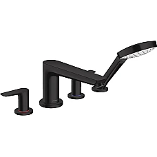 Смеситель врезной на край ванны на 4 отверстия Matt Black HANSGROHE TALIS E 71748670