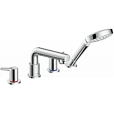 Смеситель врезной на край ванны на 4 отверстия Secuflex 110 см HANSGROHE TALIS S 72418000