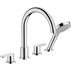 Змішувач врізний на край ванни на 4 отвори Chrome HANSGROHE Vernis Blend 71456000