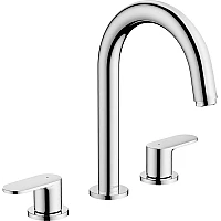 Змішувач для умивальника на 3 отвори з донним клапаном pop-up Chrome HANSGROHE Vernis Blend 71553000