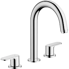 Змішувач для умивальника на 3 отвори з донним клапаном pop-up Chrome HANSGROHE Vernis Blend 71553000
