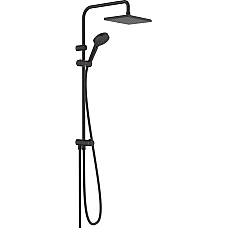Душевая система 1jet Reno Matt Black HANSGROHE Vernis Shape Showerpipe 230 26282670