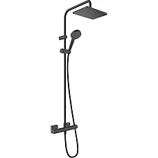 Душевая система с термостатом Matt Black HANSGROHE Vernis Shape Showerpipe 230 26286670