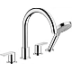 Смеситель врезной на край ванны на 4 отверстия Chrome HANSGROHE Vernis Shape 71459000