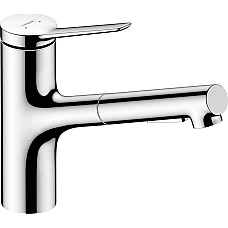 Змішувач кухонний з витяжним виливом sBox Lite Chrome HANSGROHE Zesis M33 150 2jet 74803000