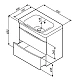 Тумба з умивальником AM.PM Like M80-FHX0652-WC0652-38