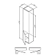 Пенал для ванної кімнати AM.PM Like M80CHR0366VF38 правосторонній