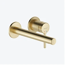 Смеситель для умывальника настенный Excellent PI (AREX.1214GB) матовое золото