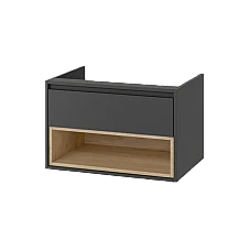 Шкафчик подвесной под раковину Excellent Tuto 80 серый/дуб