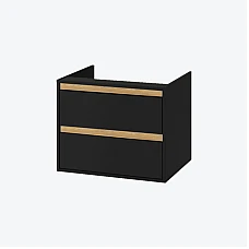 Шафка підвісна під раковину AS Excellent Tuto 80 чорний матовий/дуб (MLEX.0103.800.BKBL)