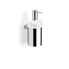 Диспенсер для мила рідкого / 7 × 11 × 18 cm / скло, хром / Stella SOUL