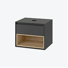 Шкафчик подвесной под раковину со столешницей Excellent Tuto 60 серый/дуб