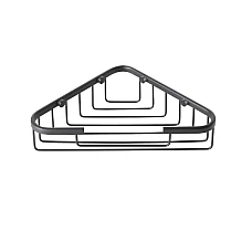 Корзина кутова для мила 19 × 19 × 6 cm чорна матова | Stella Dodatki