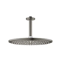 Верхній душ GROHE Rainshower Cosmopolitan 310 зі стельовим кронштейном 142 мм, графіт матовий, 26067AL0
