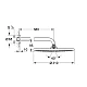 Верхний душ GROHE Rainshower Cosmopolitan 310 с кронштейном 380 мм, суперсталь, 26066DC0