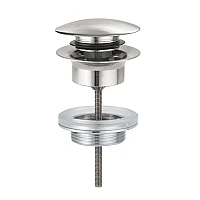 Донный клапан для раковины GROHE, push-open, суперсталь, 65807DC0