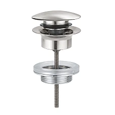 Донный клапан для раковины GROHE, push-open, суперсталь, 65807DC0